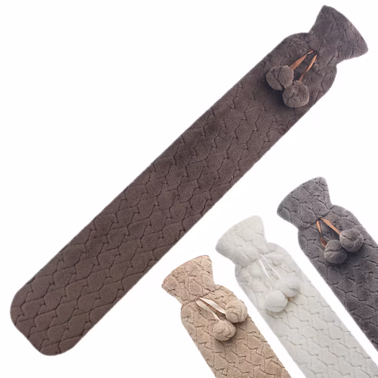 Rubber Hot Water Bottle Long Neck Hot Water Bag Water Filling with Cover