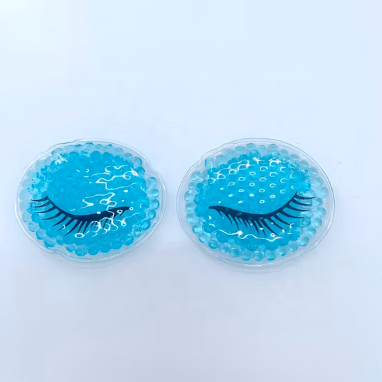Almohadilla reutilizable para dormir en los ojos de PVC, gel frío y caliente, calefacción por microondas
